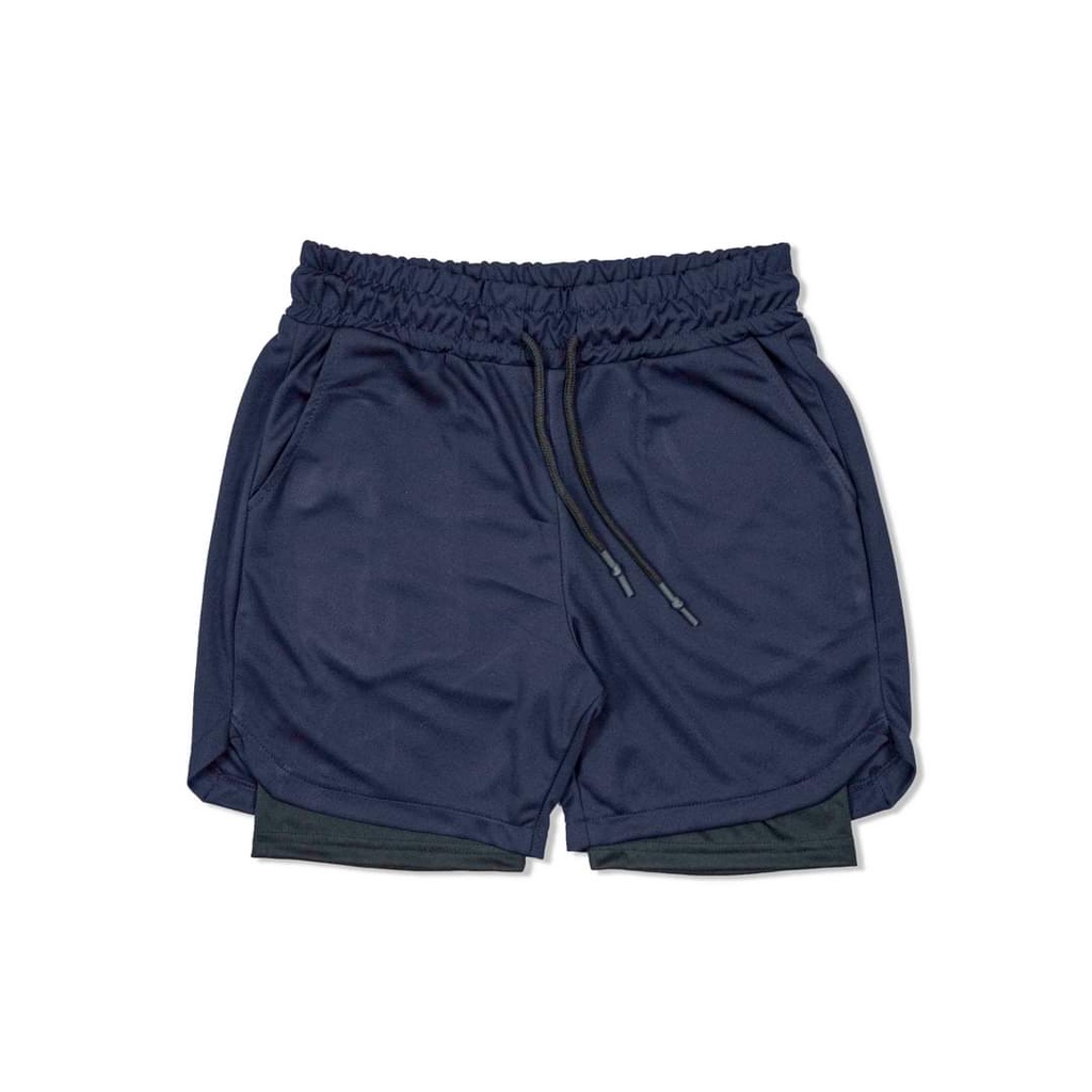 Quần tập gym nam 2 lớp chất vải train lite thông hơi Thoáng Mát,đồ tập gym nam chất Màu đen