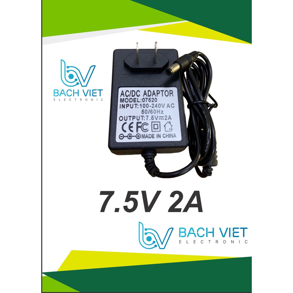Adapter nguồn 3V / 4.5V / 5V / 6V / 7.5V / 9V / 12V - 1A / 2A / 3A / 5A - Jack DC 5.5mm