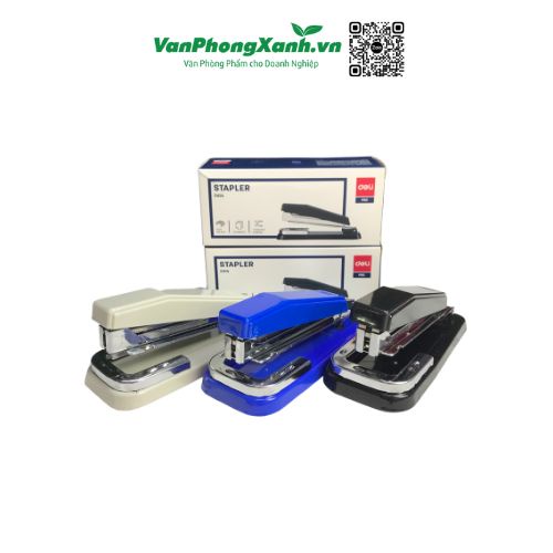 Dập ghim xoay chiều Deli 0414 (25 tờ, đạn 24/6) (Cái)