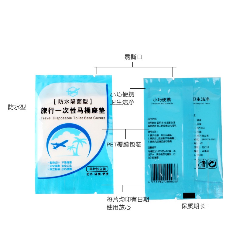 Miếng Lót Bồn Cầu Dùng Một Lần Bảo Vệ Chống Thấm Nước Tiện Dụng