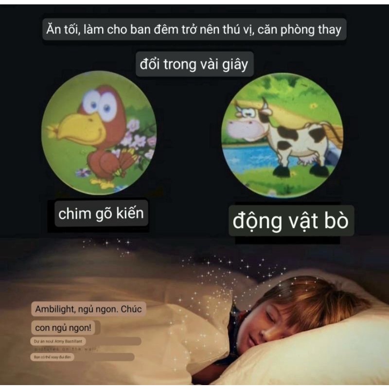 Đèn pin chiếu hình ngộ nghĩnh cho bé đồ chơi trẻ em