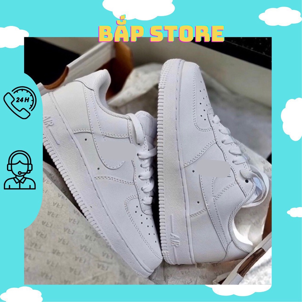 Giày Nike Trắng, Nike AF1 Bản Đẹp, Sneaker Nam Nữ mới nhất 2022 Tặng Kèm Box Bảo Vệ