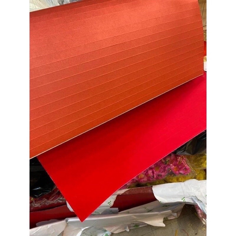 Giấy gấp quạt đỏ gấp sẵn nếp KT50x80(Giá 1 tờ)