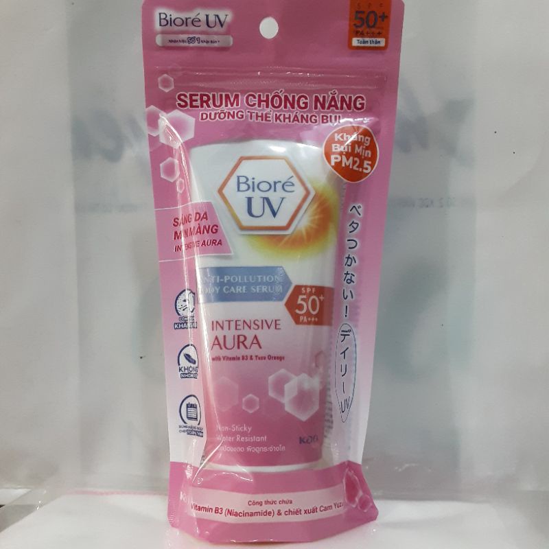 Serum Chống Nắng Dưỡng Thể Bioré UV SPF 50+/ PA+++ kháng bụi trắng da sáng mịn màng 150ml