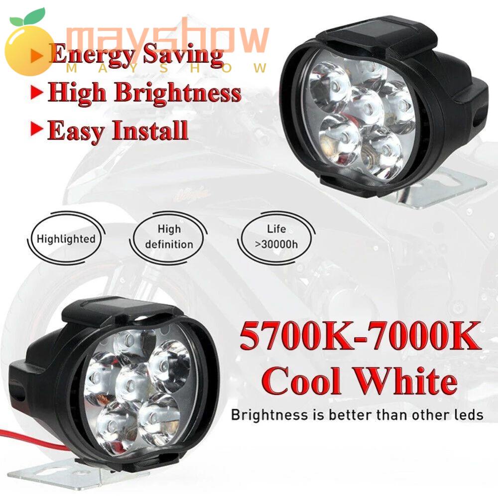 Set 2 đèn pha 6 bóng led siêu sáng chuyên dụng cho xe hơi / xe máy chất lượng cao