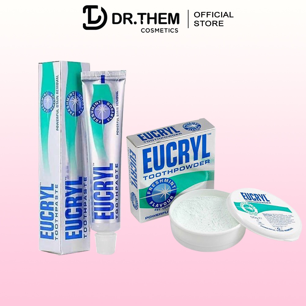 Eucryl Bột Tẩy Trắng Răng Toothpowder  / Kem Đánh Răng Toothpaste 