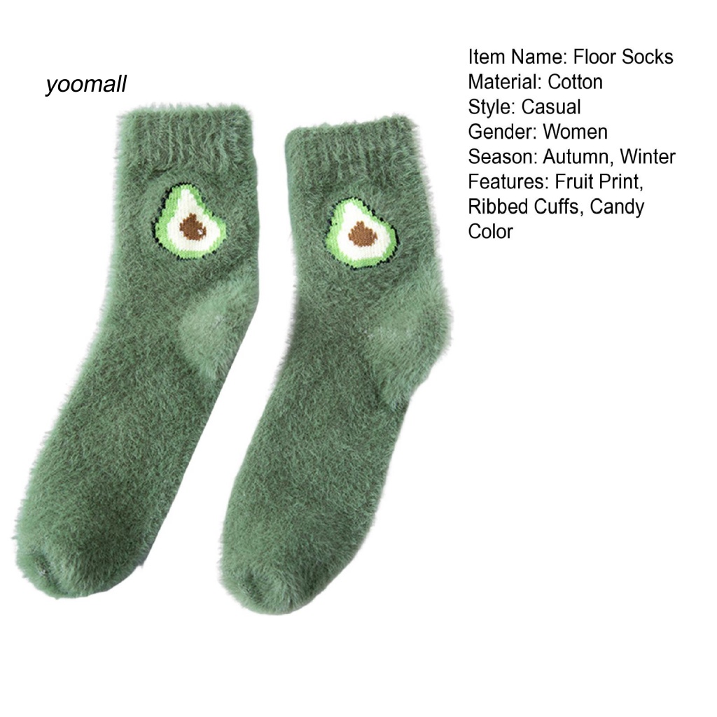 1 Đôi Vớ Dày Giữ Ấm Mùa Đông Mang Trong Nhà / Ngoài Trời Dành Cho Nữ