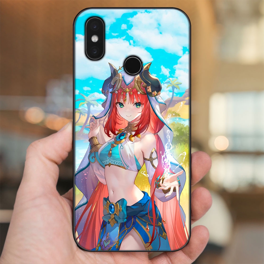 Ốp lưng Xiaomi Mi 8, Mi 8 SE viền đen in hình Nilou Genshin Impact
