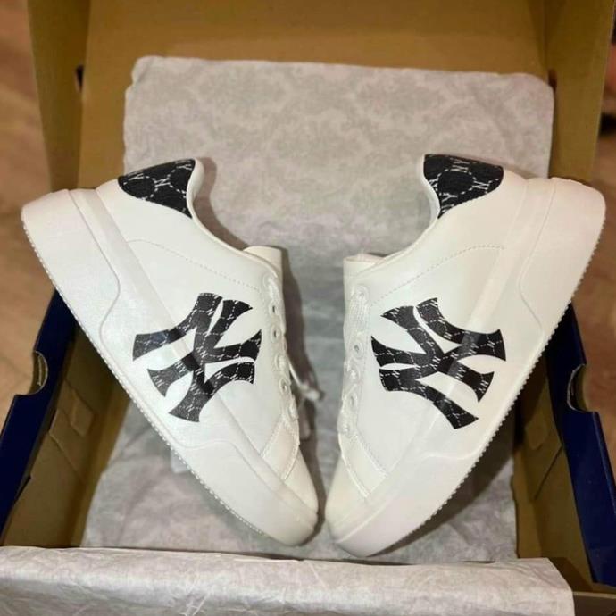 Giày Thể Thao 𝐌𝐂 𝐐𝐔𝐄𝐄𝐍 Giày Unisex Nam Nữ Đế Độn Trắng Tăng Chiều Cao 4 cm MLB Chunky MCQ NY LA