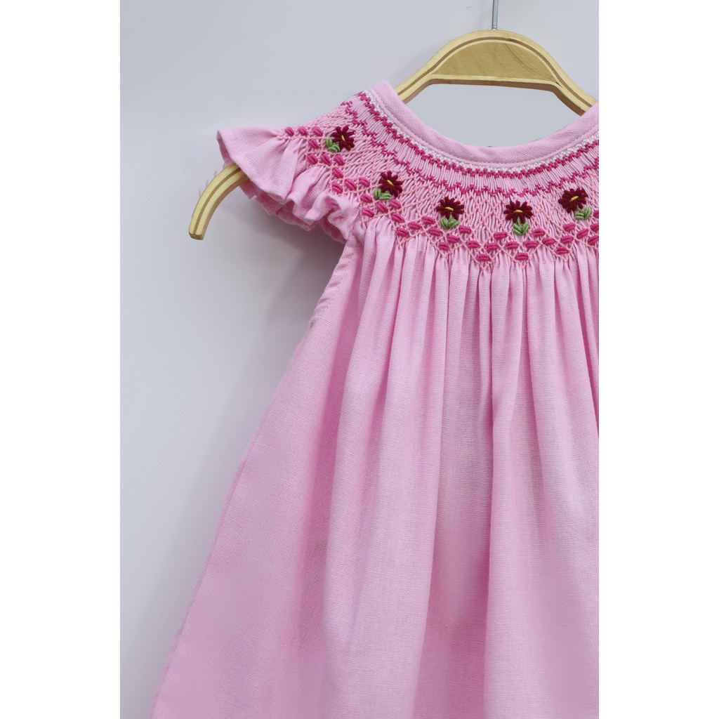 ĐẦM SMOCK HOA CÚC TÍM