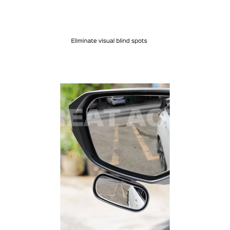 1 Chiếc Gương Ô Tô Đa Năng 360° Gương Chiếu Hậu Góc Rộng Nhìn Điểm Mù Có Thể Điều Chỉnh Cho Xe Hơi GREATAOTO