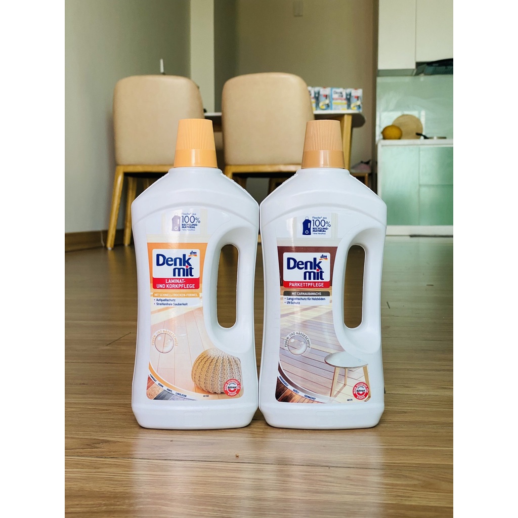 Lau sàn gỗ Denkmit -NƯỚC LAU CHUYÊN DỤNG SÀN GỖ NỘI ĐỊA ĐỨC