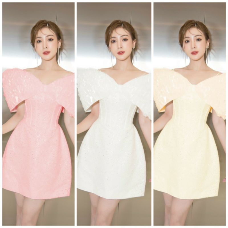 Blink Dress - Đầm nhũ ánh kim Voan bồng che bắp tay to, mọi khuyết điểm, phù hợp đi tiệc, sinh nhật, cưới hỏi, dating