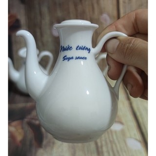 Bình đựng nước tương sứ Minh Long - bình đựng nước tương