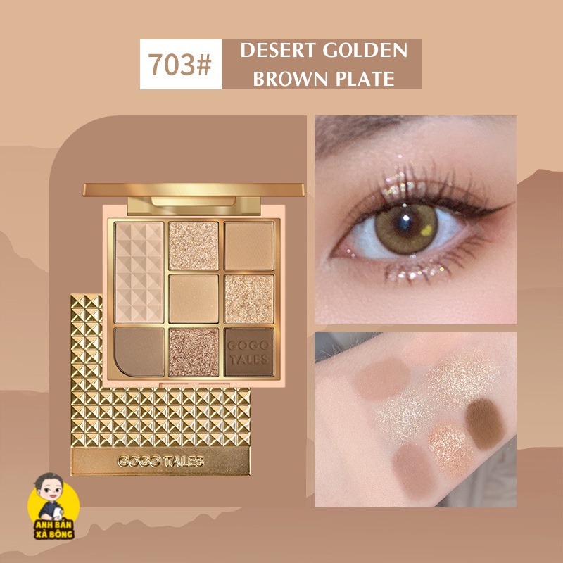 Bảng Phấn Mắt 8 Ô Màu Nhũ Lì GOGO TALES 8-Color Desert Starlight Eyeshadow Palette GT317