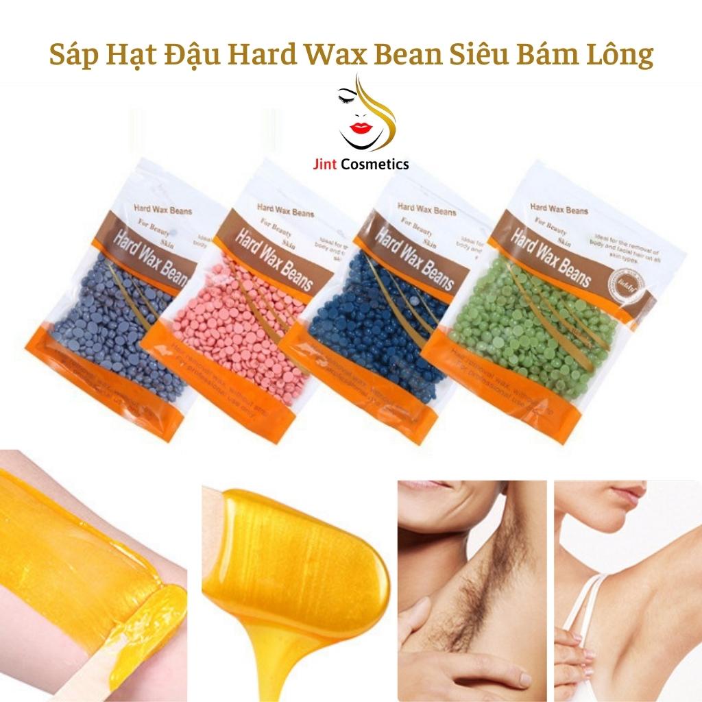 Sáp wax lông nóng Hard Wax Bean hạt đậu 100g tặng kèm que - sáp triệt lông jint
