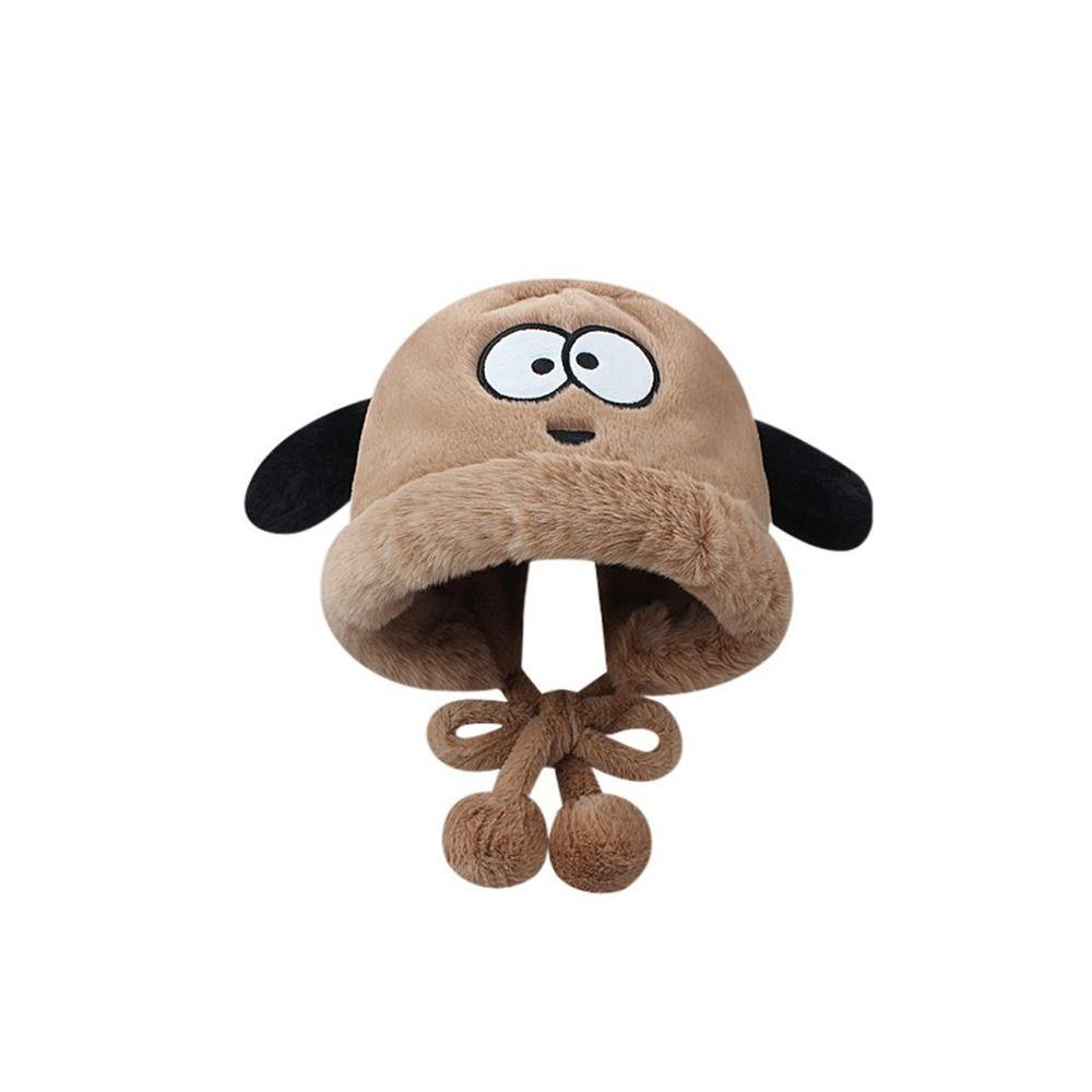 Mũ Beanie Chó Con Nhồi Bông Giữ Ấm Mùa Đông Dễ Thương Cho Nam Và Nữ