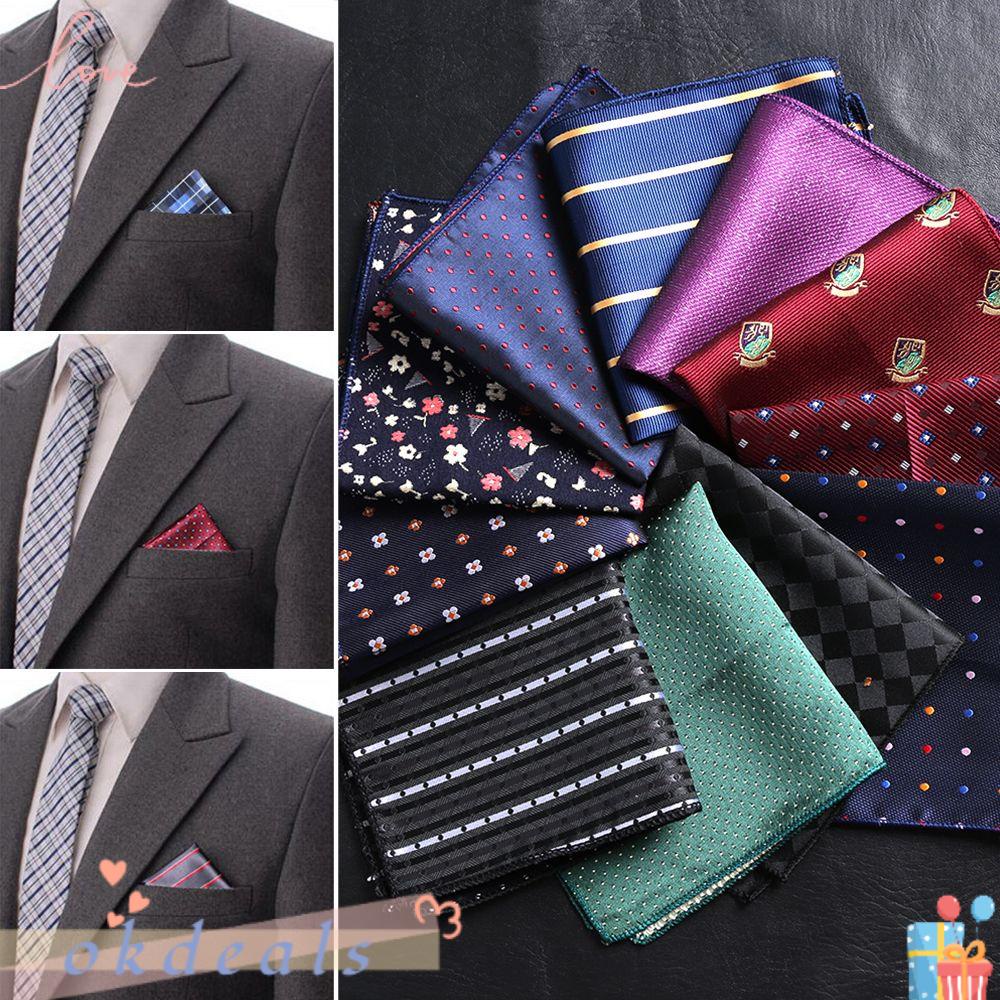 Okdeals Khăn Tay Satin Họa Tiết Paisley Giản Dị Dành Cho Nam