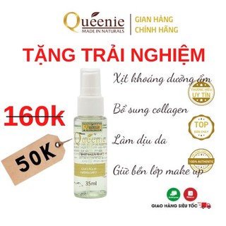 Xịt khoáng cấp ẩm làm dịu da Queenie dưỡng da căng mịn sáng khỏe Hàn Quốc chính hãng 35ml
