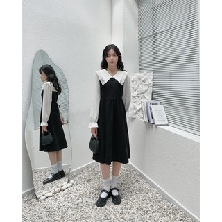 VÁY NHUNG PHỐI CỔ BÈO