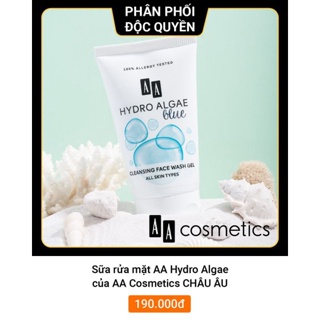 Sữa rửa mặt sạch sâu ngừa mụn cấp ẩm cân bằng PH dành cho da siêu nhạy cảm AA COSMETICS