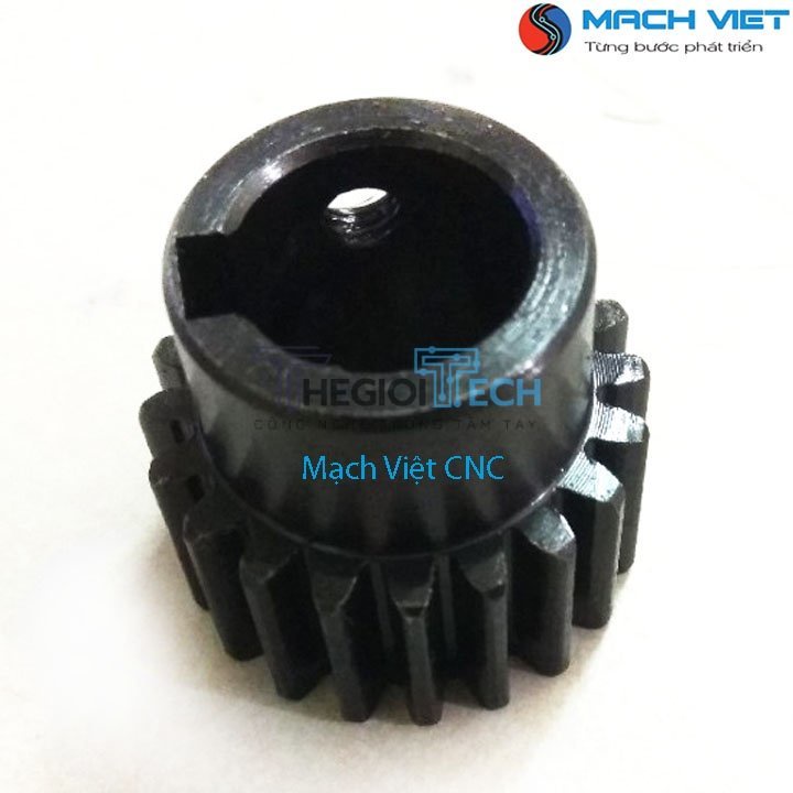Bánh răng thẳng, bánh răng nghiêng modul 1.25M chất lượng cao - chéo 20 răng-lỗ 14