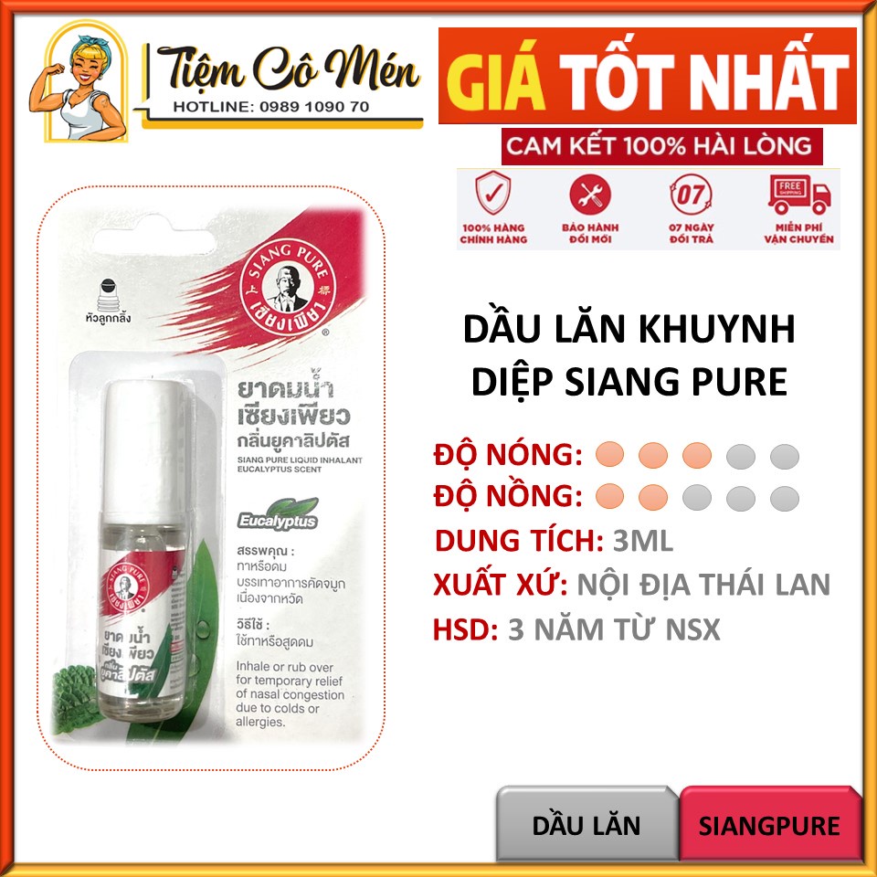 DẦU KHUYNH DIỆP SIANG PURE EUCALYPTUS THÁI LAN (DẦU LĂN KHUYNH DIỆP ÔNG GIÀ THÁI LAN) -3CC-DẠNG VĨ