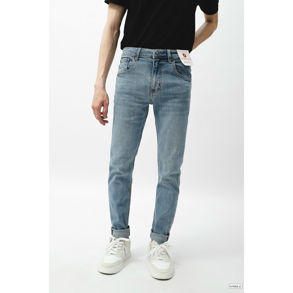 SLIM FIT BASIC JEANS JACOBS & COLE - Quần Jean dài, Xanh