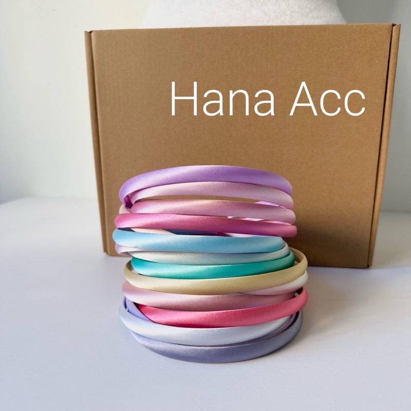 Bờm lụa satin mini sắc màu đơn giản, xinh xắn phong cách Hàn Quốc Hana-accessories