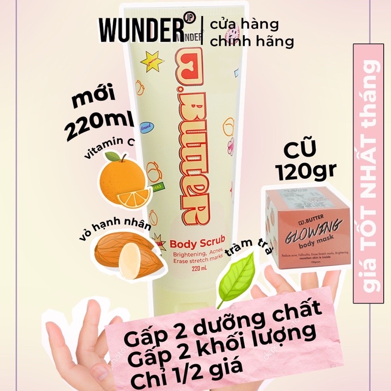 Tẩy Tế Bào Chết Cơ Thể Wunder, Giam Mụn , Mờ Thâm  Mông, Sần Vòng 3 | BigBuy360 - bigbuy360.vn