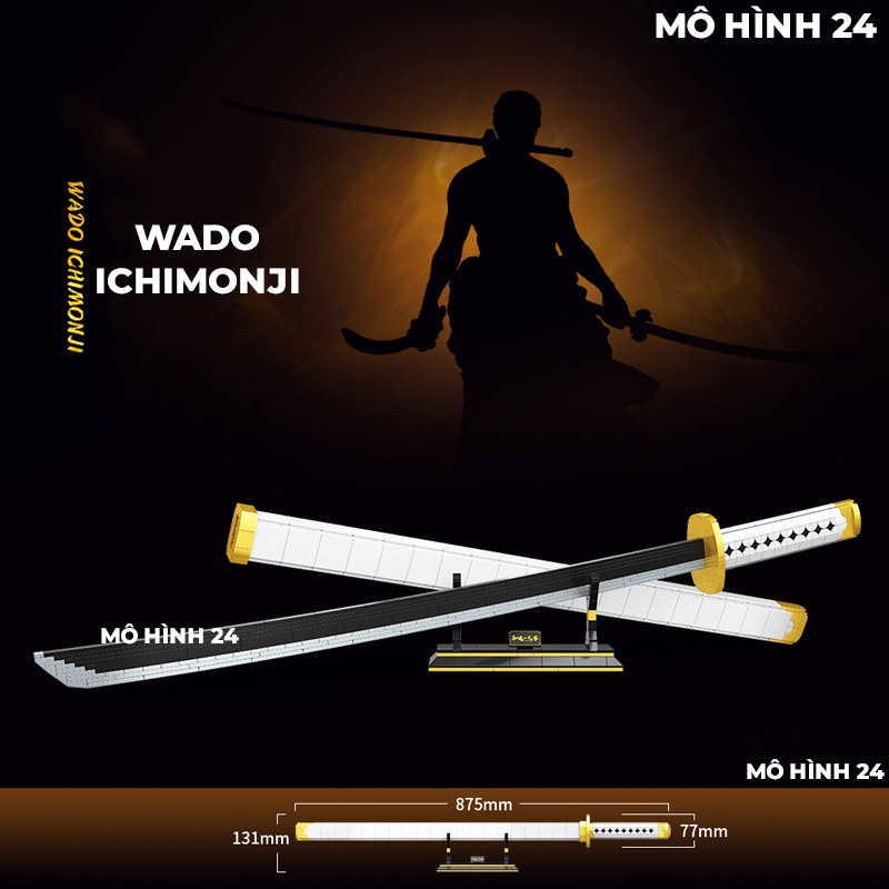 Đồ Chơi Lắp Ráp Kiểu LE.GO Mô Hình Đại Bảo Kiếm Phát Sáng Wado Ichimonji Của Zoro Trong One Piece Đảo Hải Tặc 1509