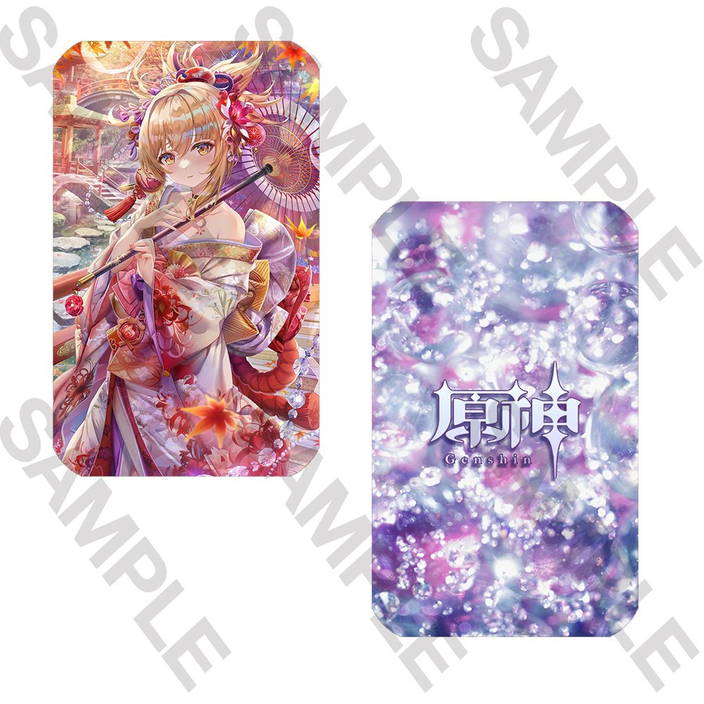 Ảnh card bo góc in hình GENSHIN IMPACT ver LOLI thẻ bo viền 5*8cm anime chibi game 1 tấm