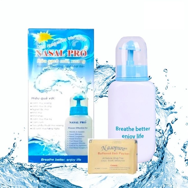 Bình rửa mũi Nasal Pro, làm sạch hiệu quả, dễ dàng sử dụng, dùng được cho cả người lớn và trẻ nhỏ - Loki Home