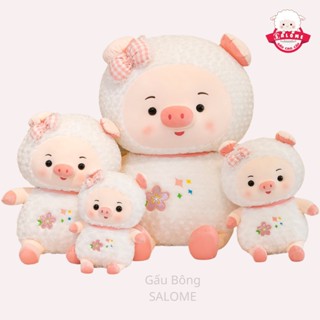 Gấu bông heo lông cừu trắng cute salome tp hcm - ảnh sản phẩm 6