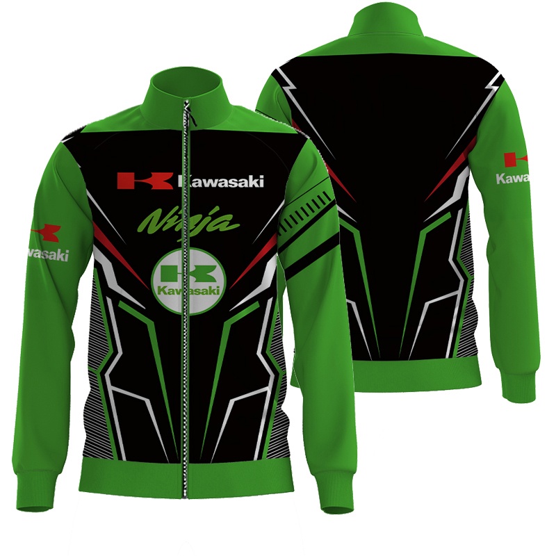 KAWASAKI Áo Khoác Tay Dài In Hình Moto GP Thời Trang Thu Đông 2022 Cho Nam
