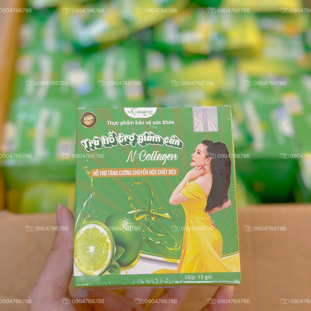 TRÀ CHANH HỖ TRỢ GIẢM CÂN N CCOLLAGEN HỘP 15 GÓI CHÍNH HÃNG