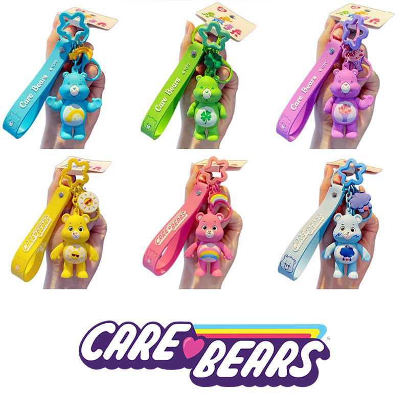 Cute Care Bears Keychain Toy Figure Bag Pendant Keyring Doll Xmas Gift Decorate Kids