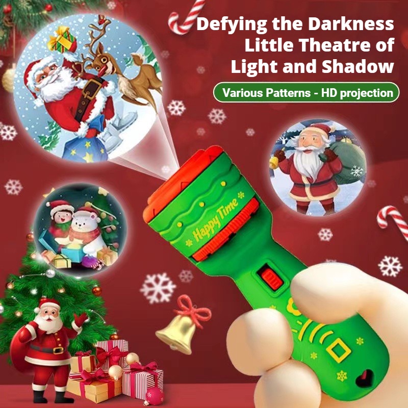 Máy Ảnh Đồ Chơi Có Đèn Chiếu Hình Ông Già Noel Cho Bé