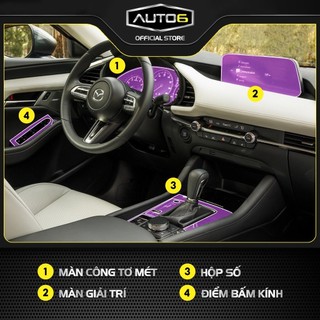 MAZDA 3 2020-2024: Phim PPF dán full nội thất xe -AUTO6- Chống xước, Che phủ vết xước cũ AUTO6