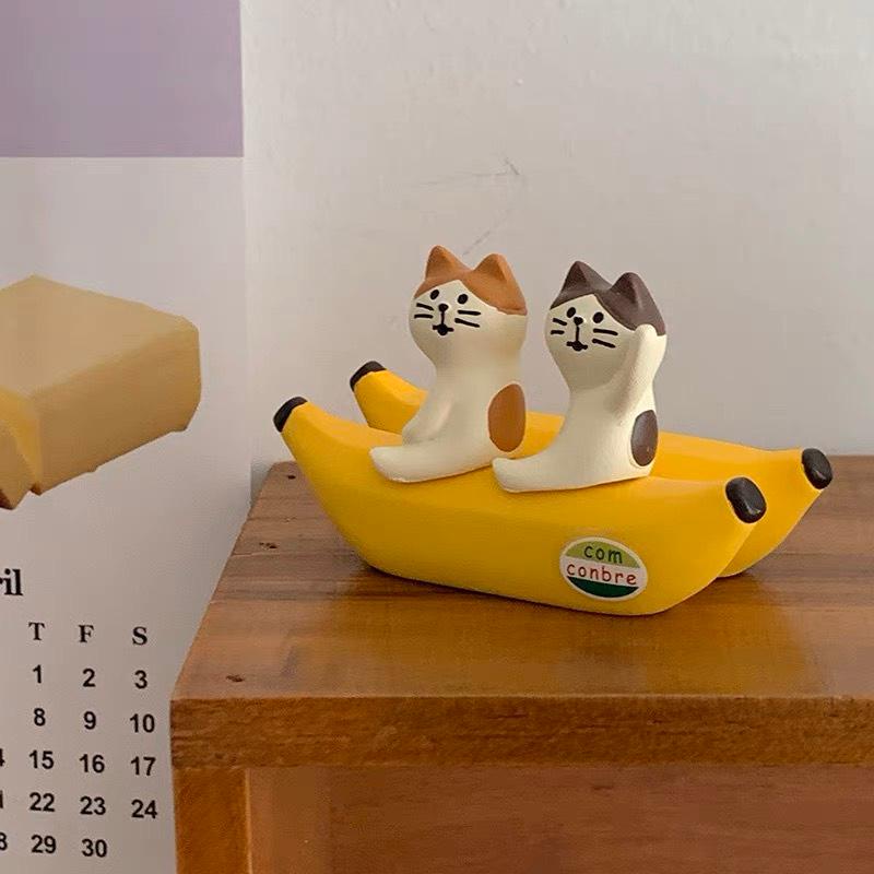 Mèo chuối kẹp note ghi chú, kẹp ảnh, trang trí decor bàn học MEEKO