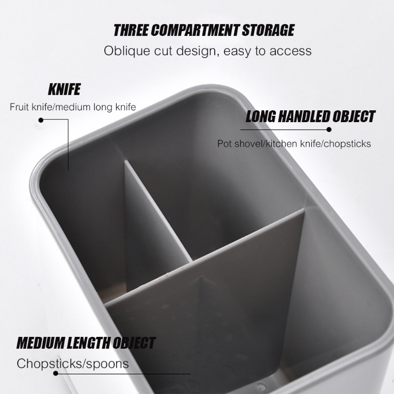 Hộp Đựng Muỗng Đũa Dao Nĩa Ráo Nước Đa Năng Cho Nhà Bếp