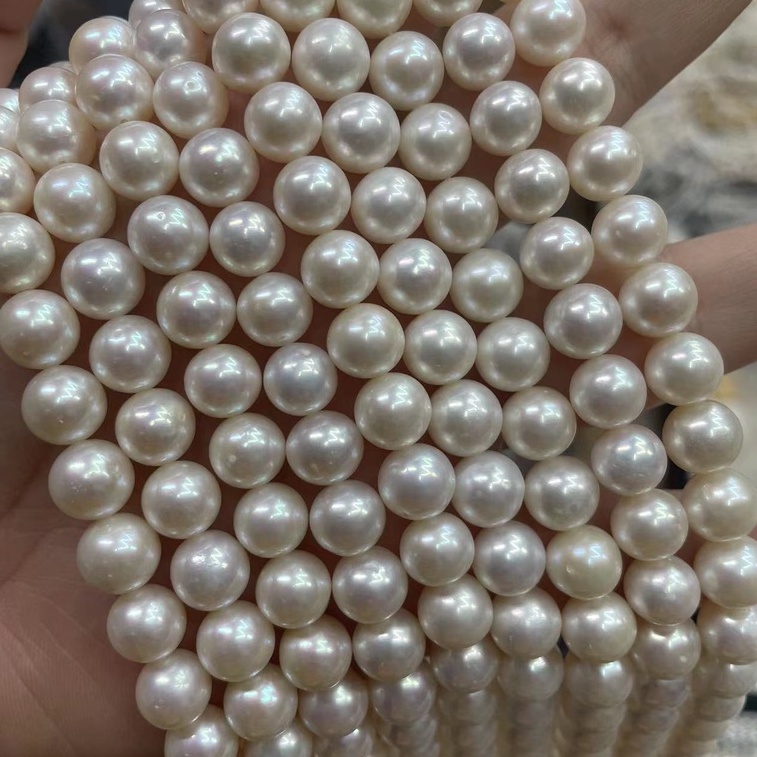 Vòng cổ Ngọc Trai Hình Tròn Màu Sắc 9-10mm