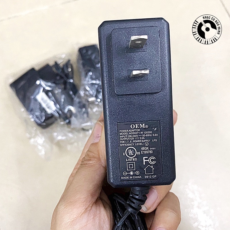 Adaptor, nguồn, adapter cho đàn keyboard Yamaha , keyboard Casio 12V-1A, 12V-2A, 12V-3A, 12V-5A