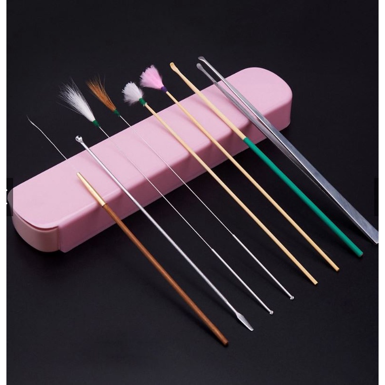 Dụng Cụ Lấy Ráy Tai, Bộ Lấy Ráy Tai 5 - 20 Món Tích Hợp Đèn Soi Chuyên Nghiệp Dùng Cho Cả Gia Đình