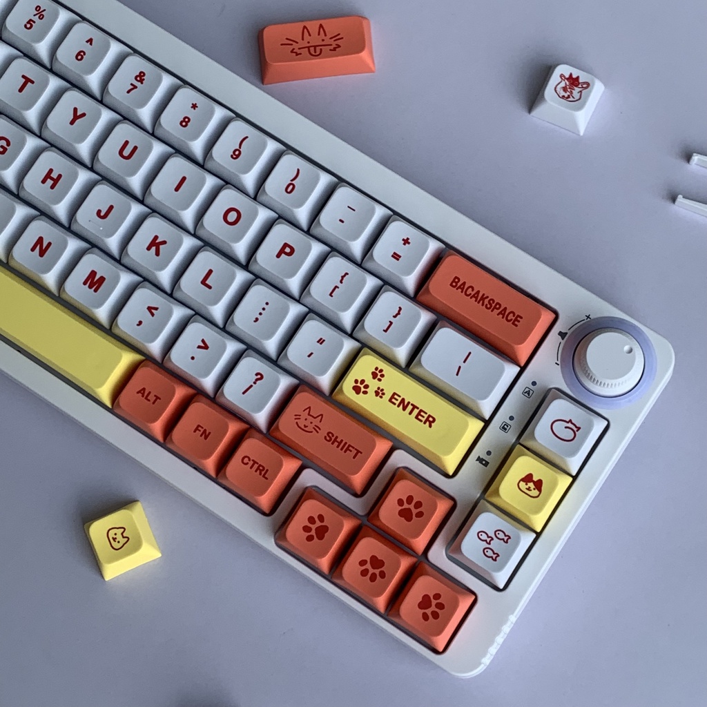 Keycaps PBT Chiều cao XDA - CAT CAT 130 phím dành cho phím cơ