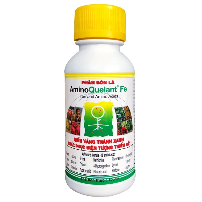 Phân bón lá Amino Fe - Biến lá vàng thành lá xanh - 100ml