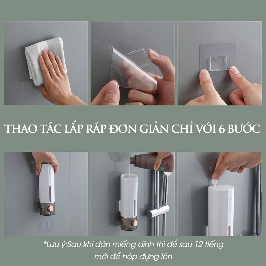 Hộp đựng sữa tắm dầu gội nước rửa tay chất liệu ABS gắn treo tường tiện lợi | BigBuy360 - bigbuy360.vn