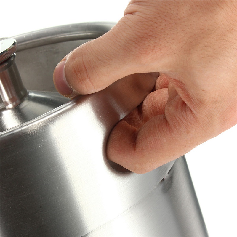 Vỏ Mini Keg Beer Inox 304 5L kèm nắp