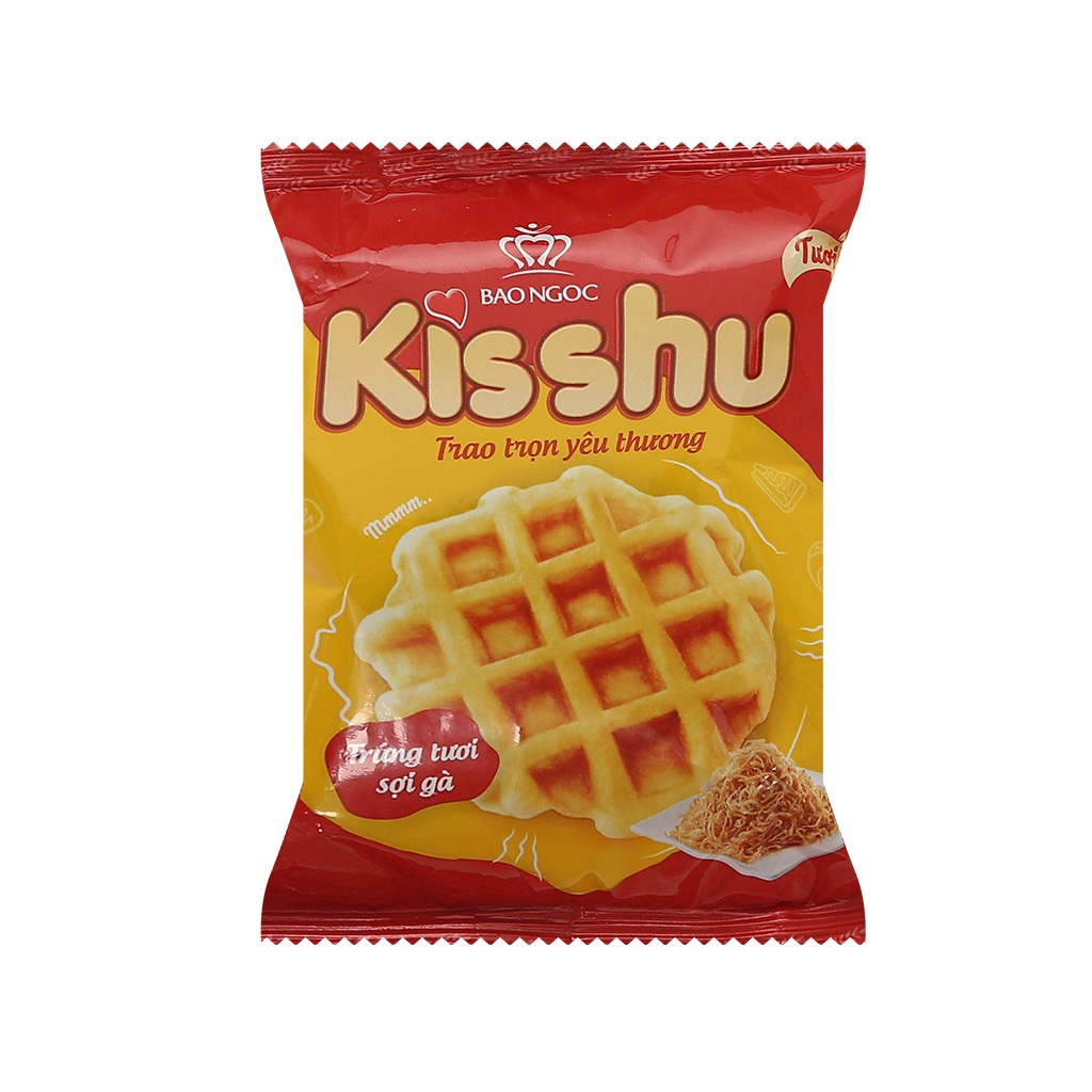 Bánh Bông Lan Trứng Tươi Chà Bông Sợi Gà Kisshu Caro Túi 96g