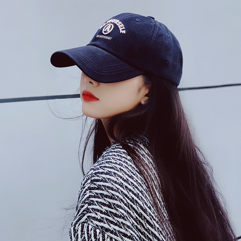 Mũ Lưỡi Trai Mềm Mại Thêu Họa Tiết Phong Cách Hàn Quốc